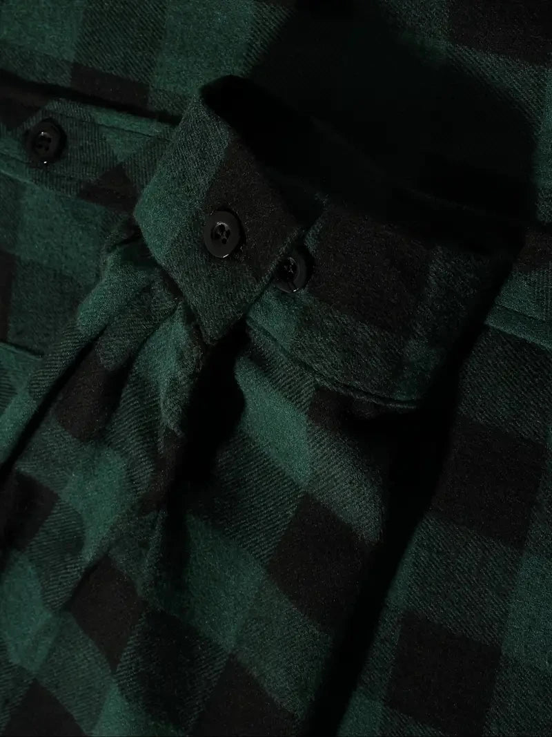 Mens Flannel Hoodie