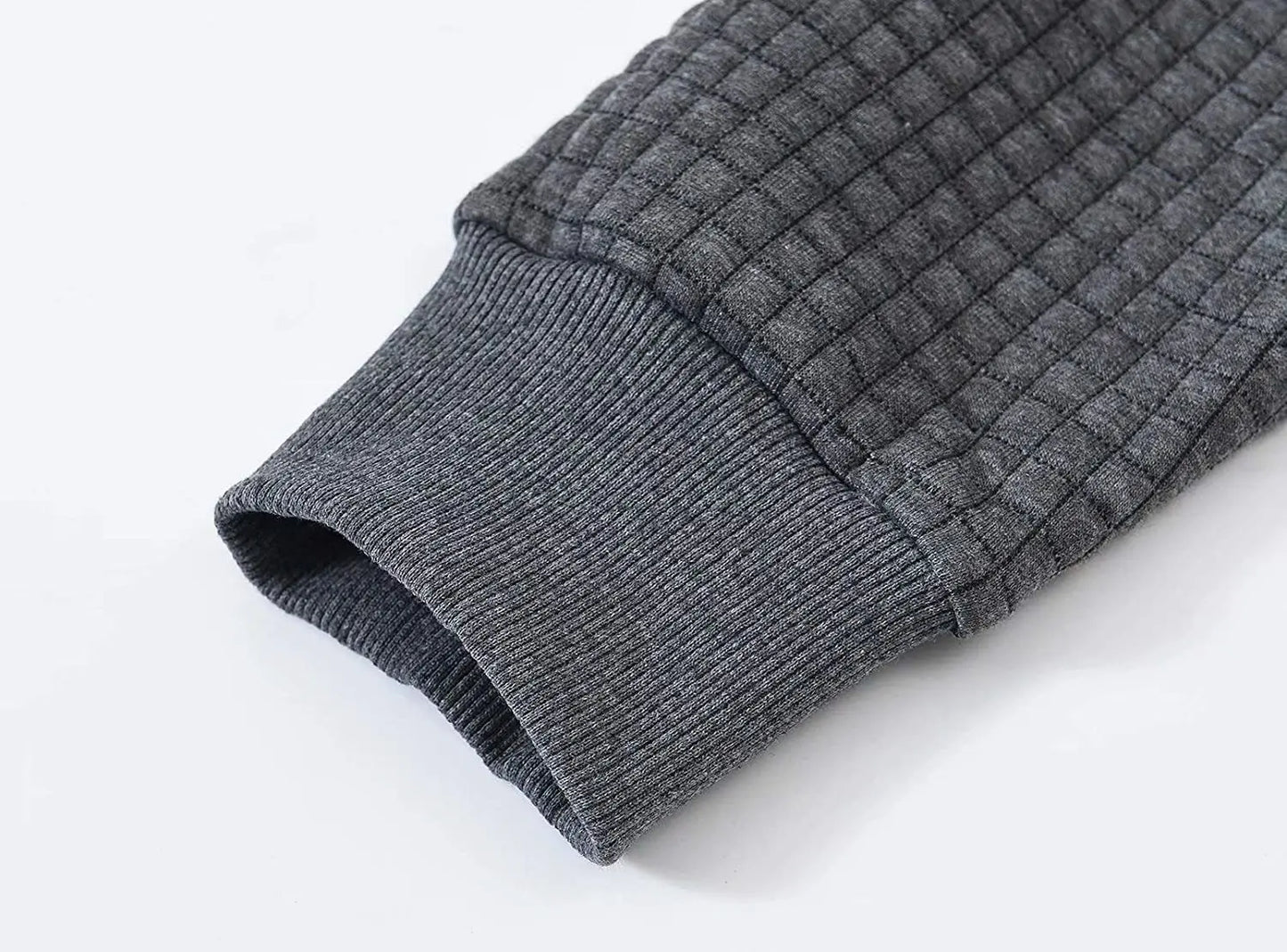 Mens waffle Long Sleeve Hoodie