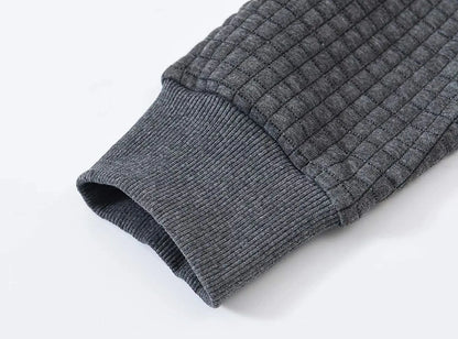 Mens waffle Long Sleeve Hoodie