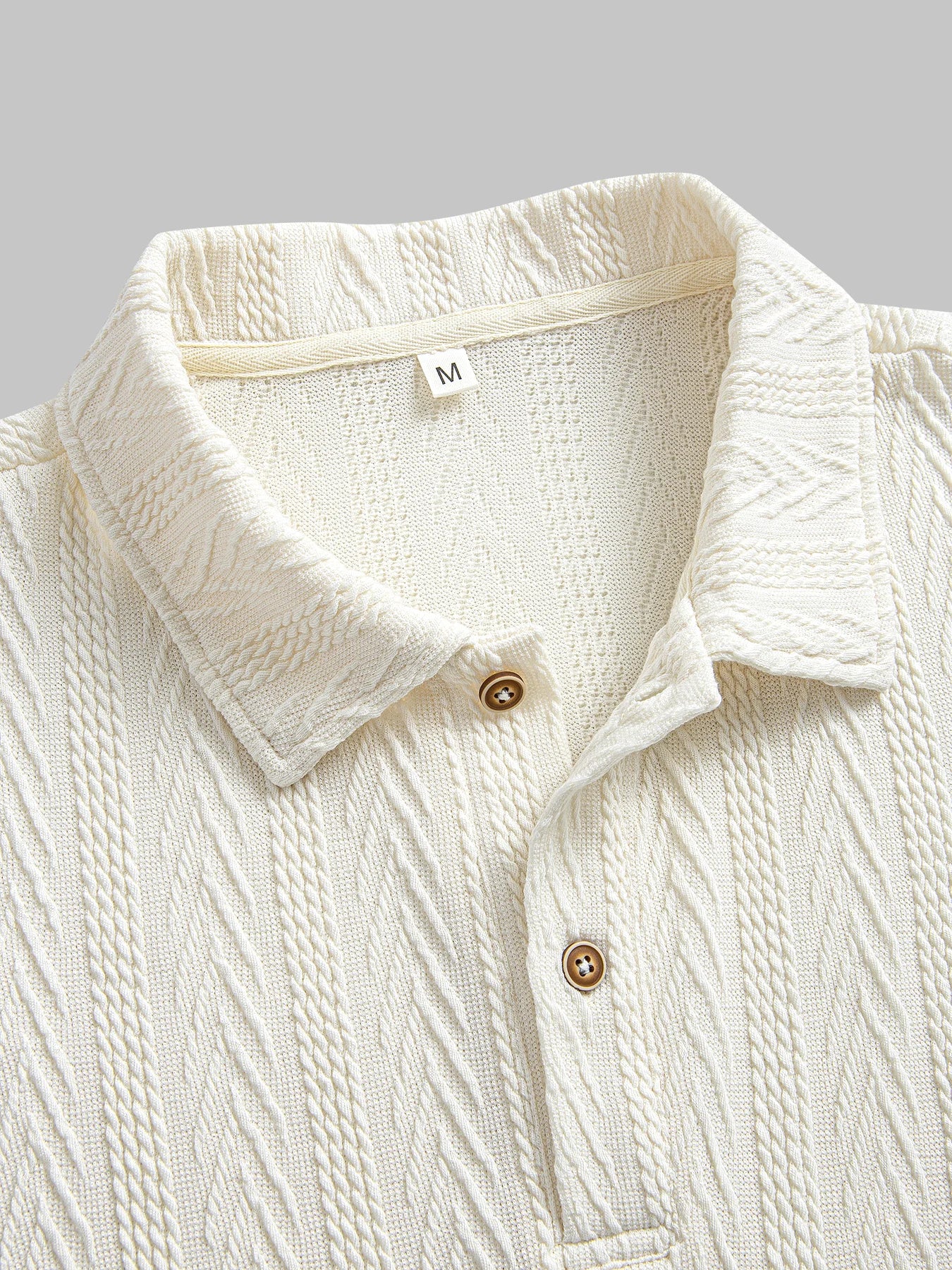 Men's Jacquard Textured Polo