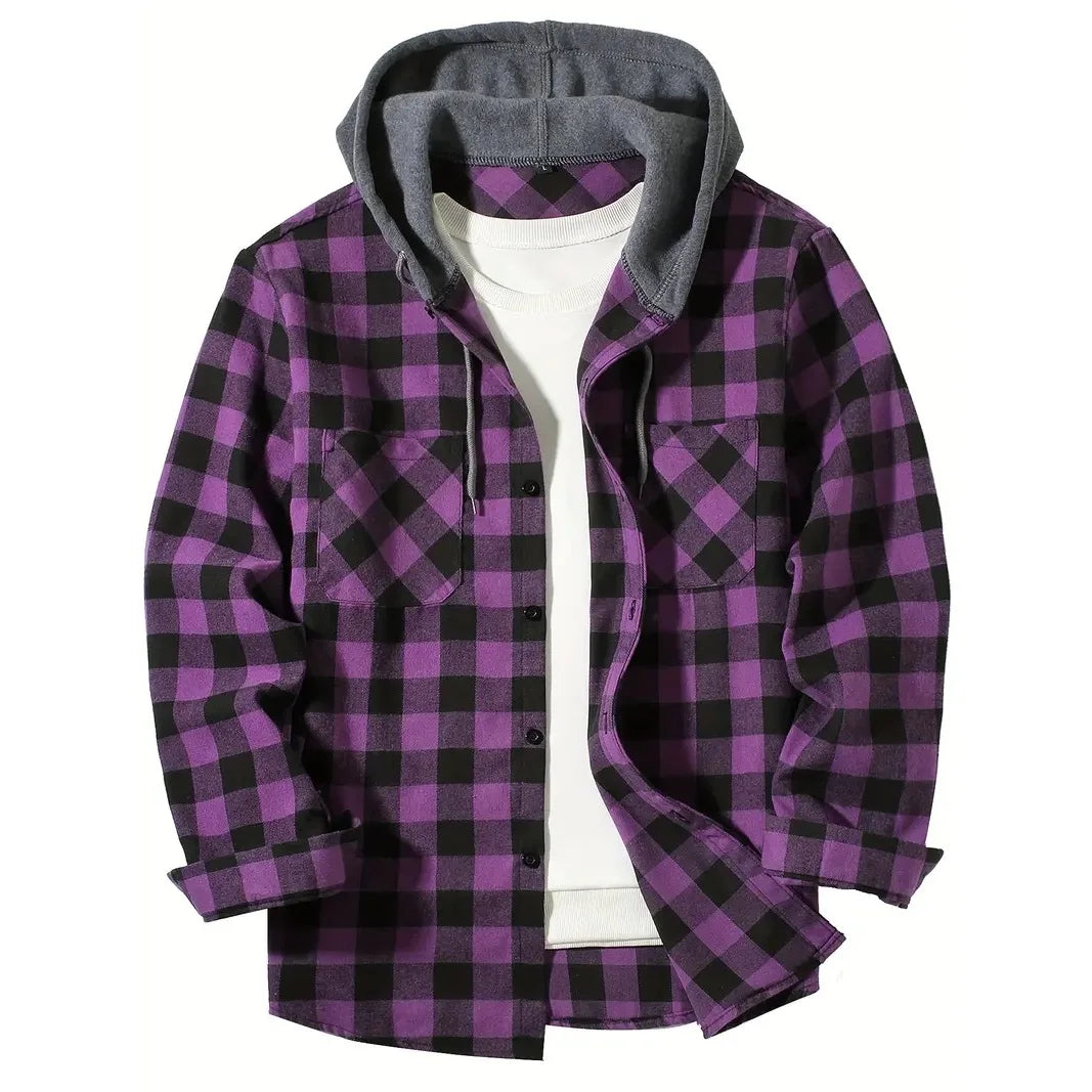 Mens Flannel Hoodie