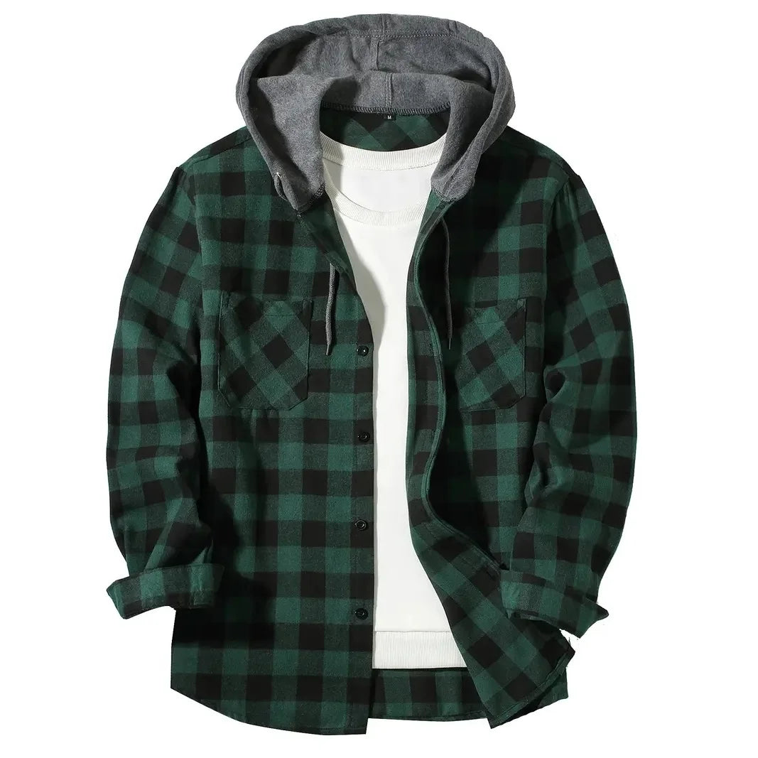 Mens Flannel Hoodie