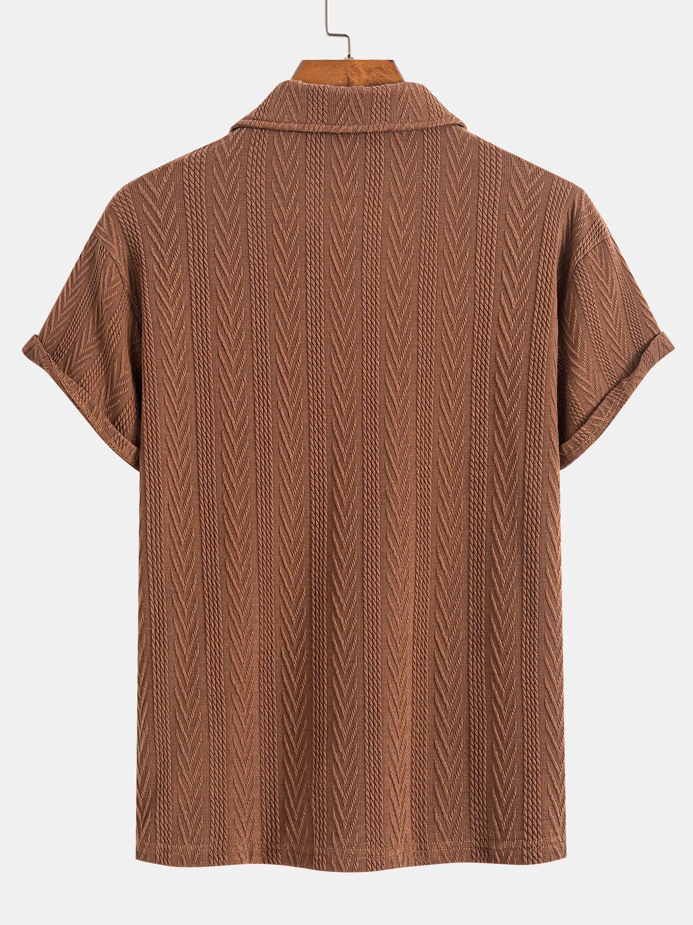 Men's Jacquard Textured Polo