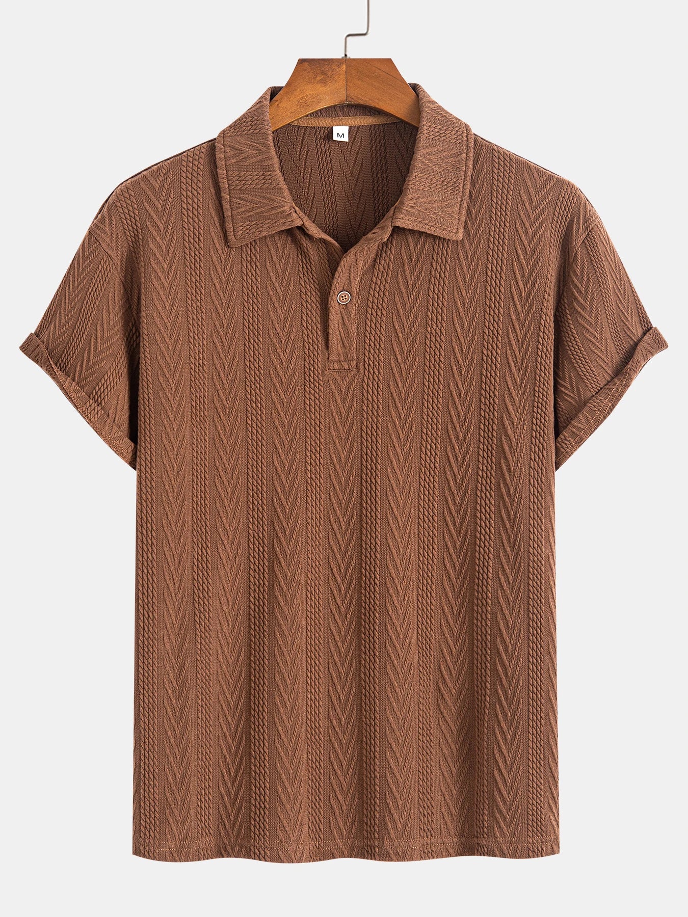 Men's Jacquard Textured Polo