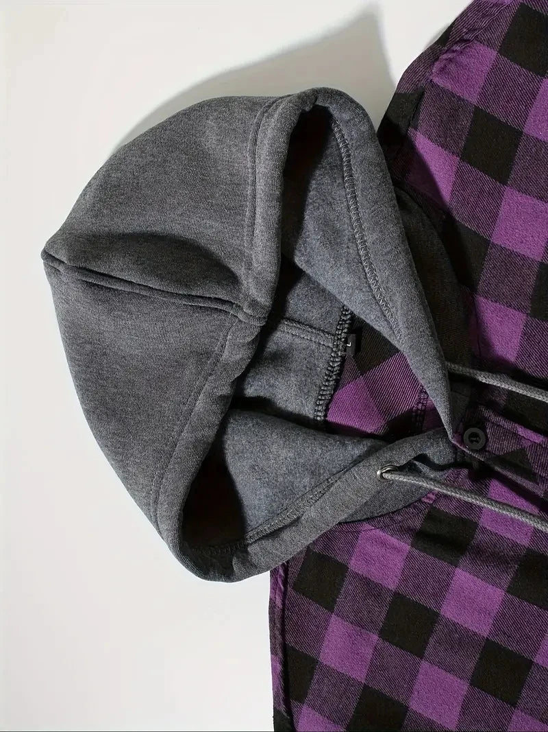 Mens Flannel Hoodie