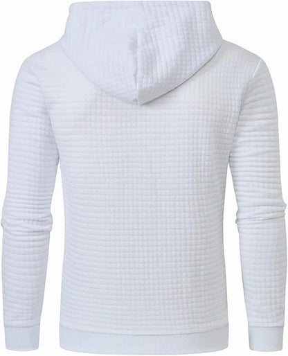 Mens waffle Long Sleeve Hoodie