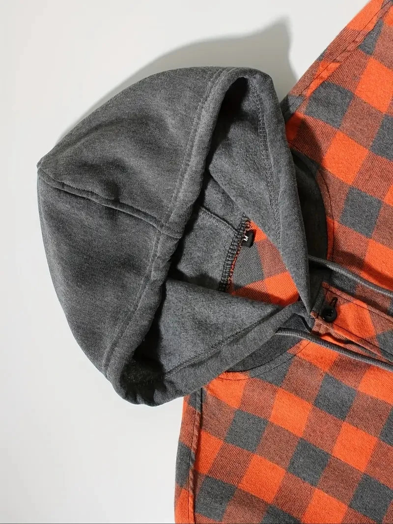 Mens Flannel Hoodie