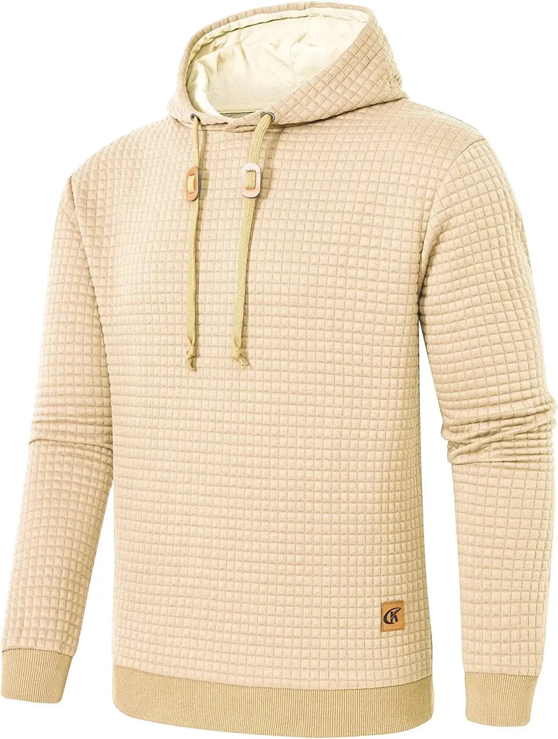 Mens waffle Long Sleeve Hoodie