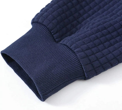 Mens waffle Long Sleeve Hoodie