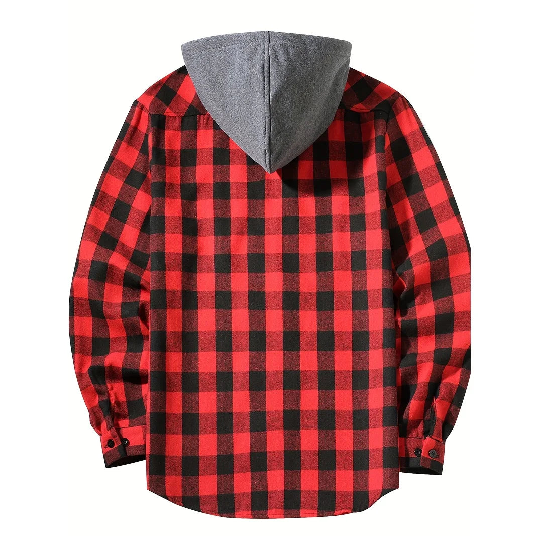 Mens Flannel Hoodie