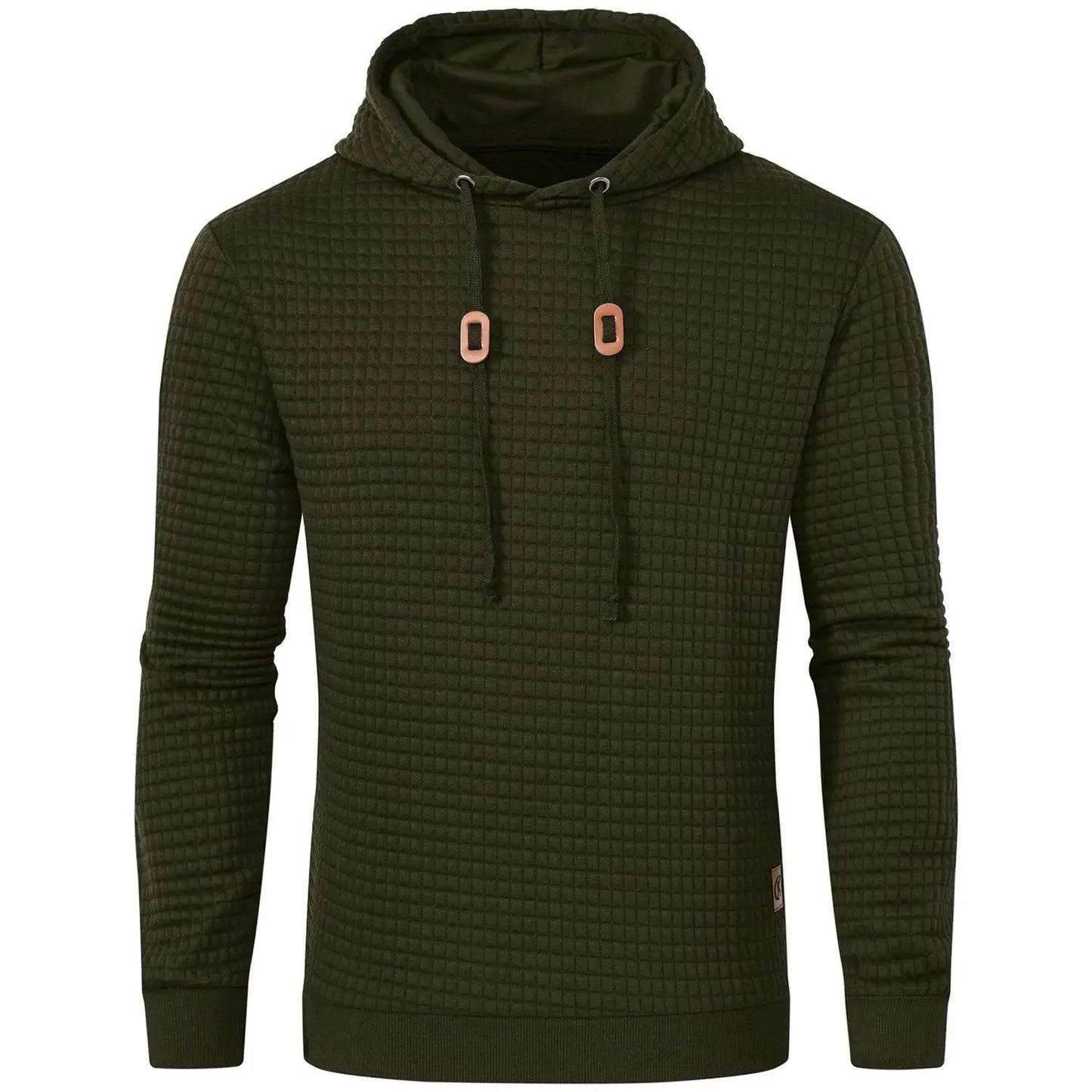 Mens waffle Long Sleeve Hoodie