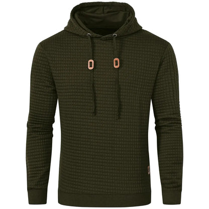 Mens waffle Long Sleeve Hoodie