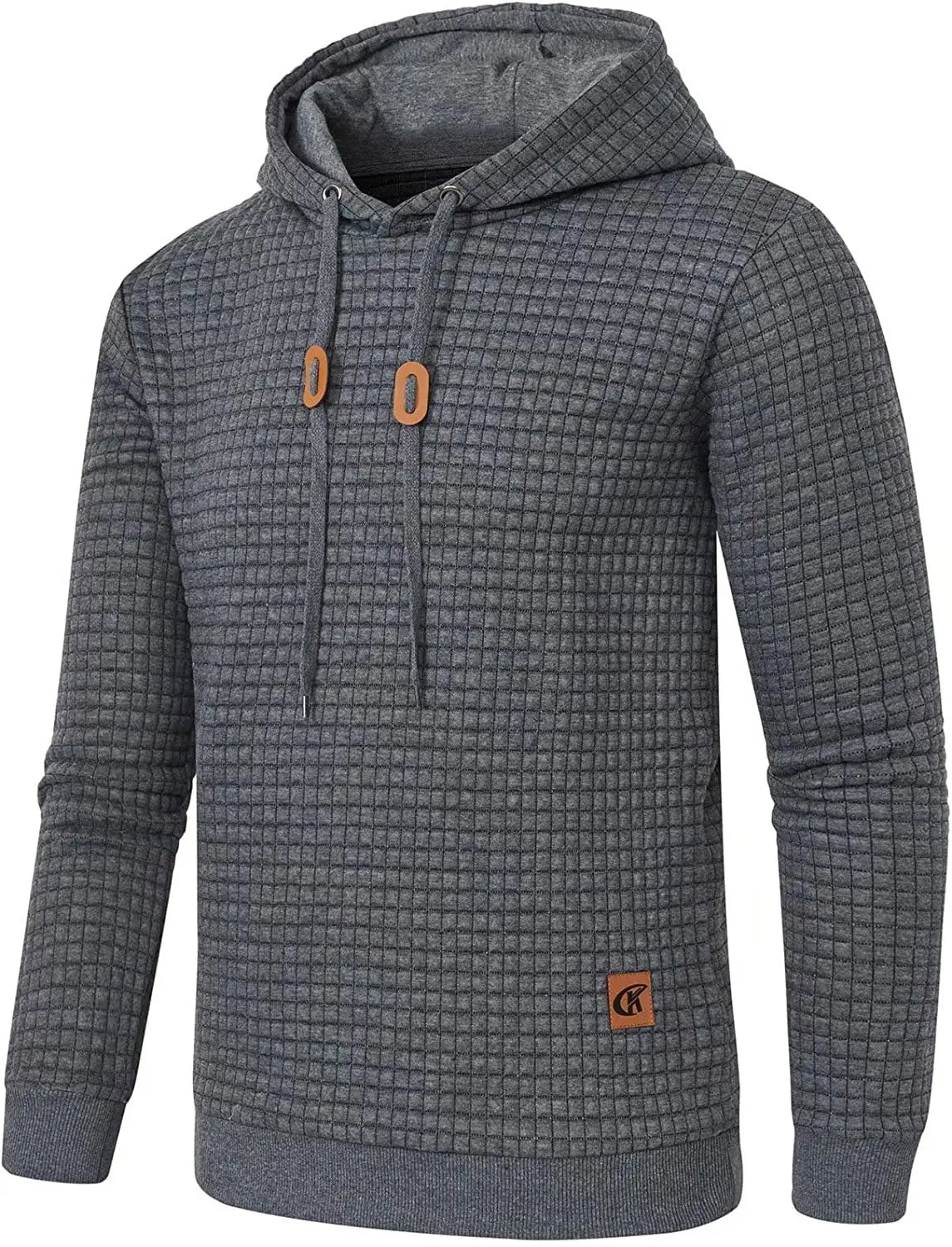 Mens waffle Long Sleeve Hoodie