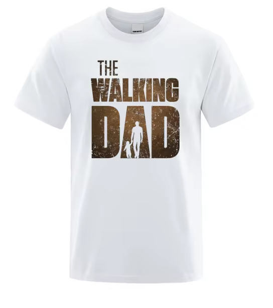 The Walking Dad Funny Street Printed T-Shirt