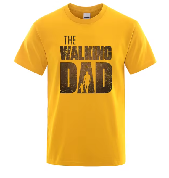 The Walking Dad Funny Street Printed T-Shirt