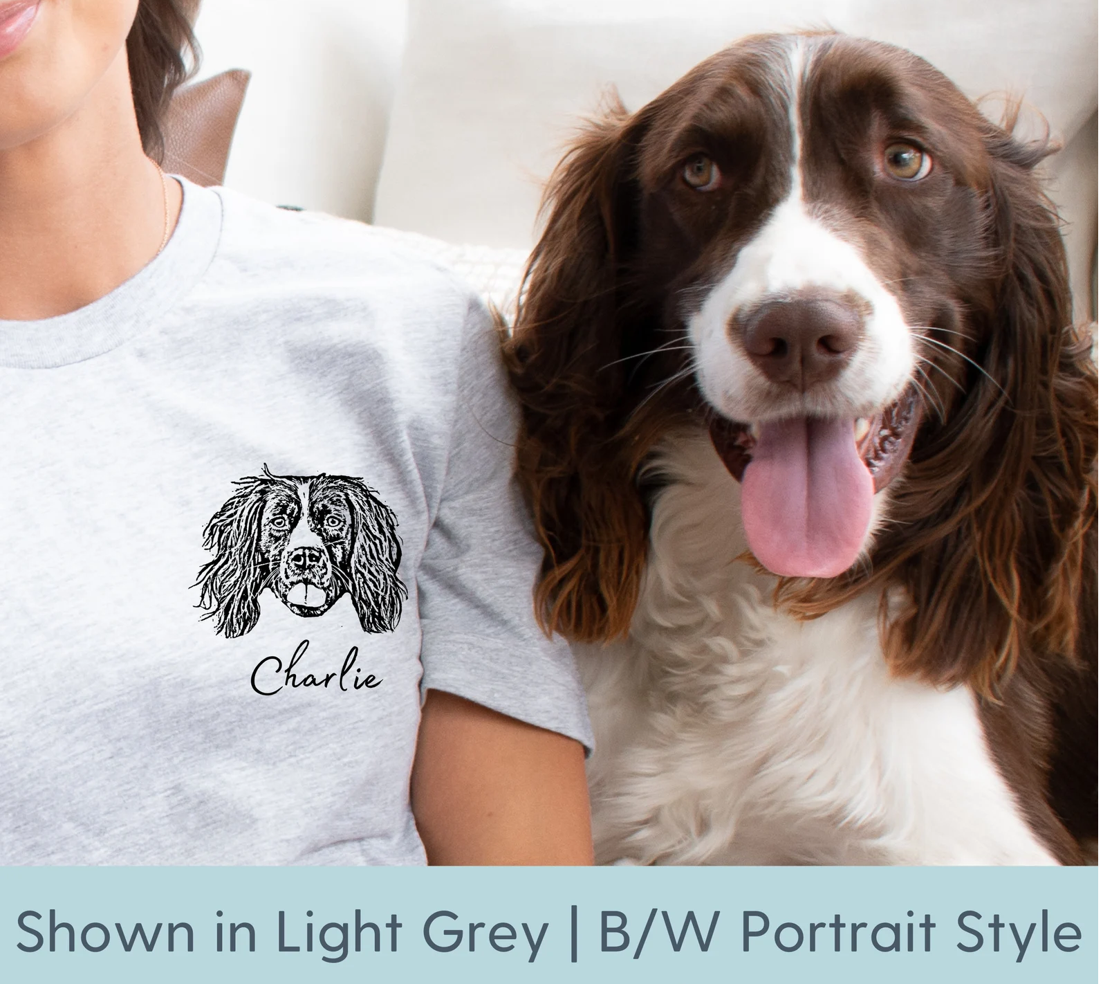 Custom Pet Shirt Pet Photo + Name