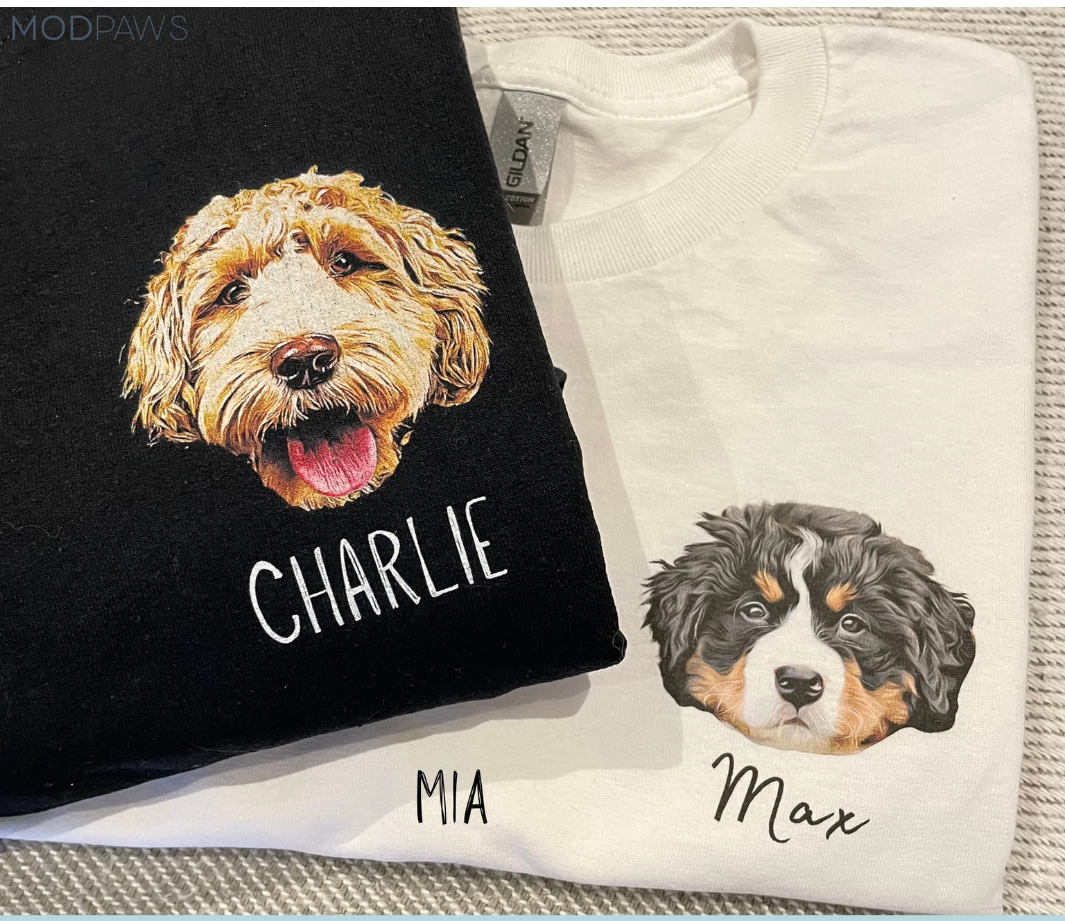 Custom Pet Shirt Pet Photo + Name