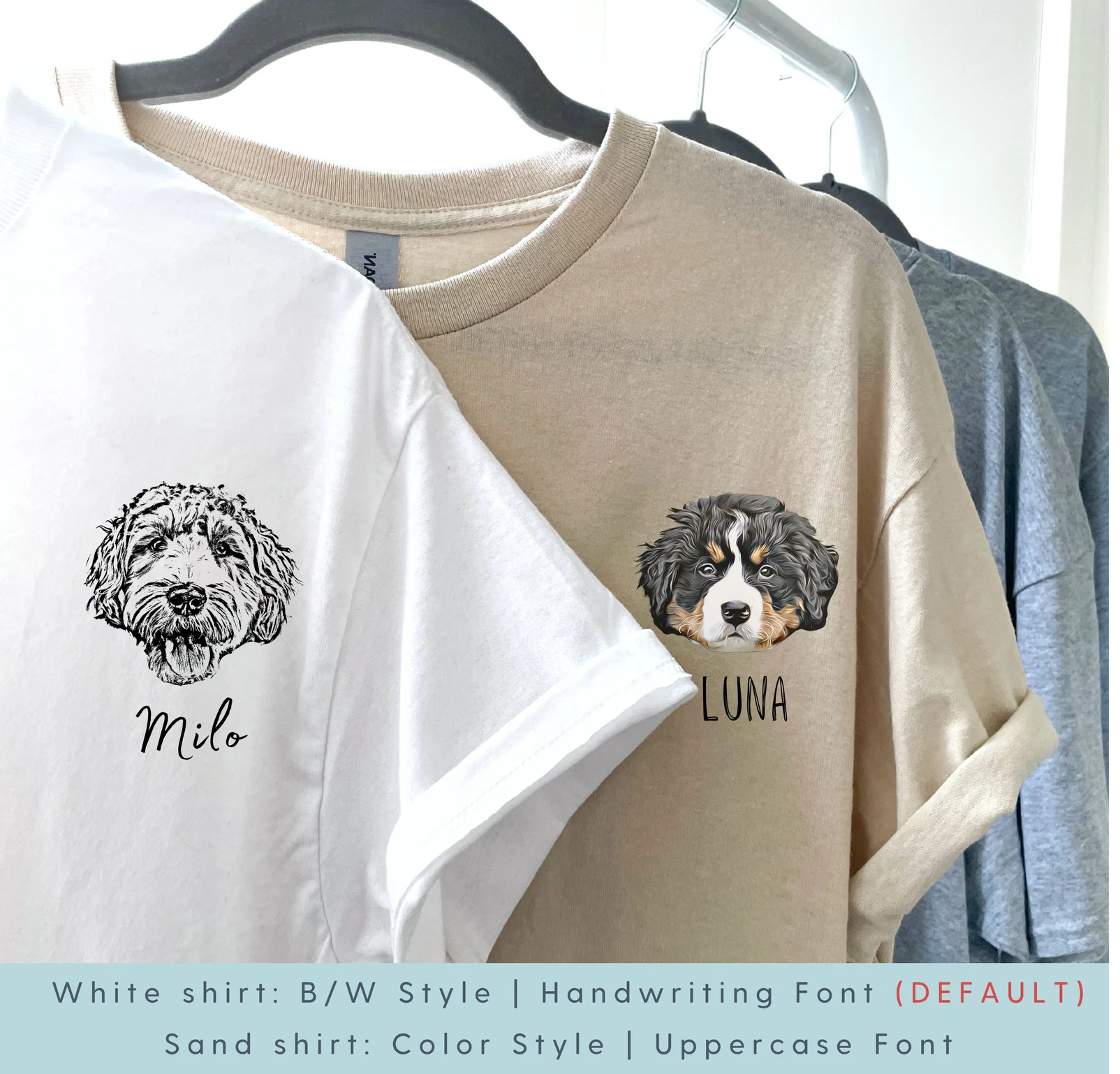 Custom Pet Shirt Pet Photo + Name